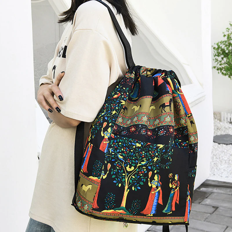 Drawstring Foldable Large Capacity Dry-wet Separation Travel Sports Backpack Drawstring Foldable Large Capacity Dry-wet Separation Travel Sports Backpack