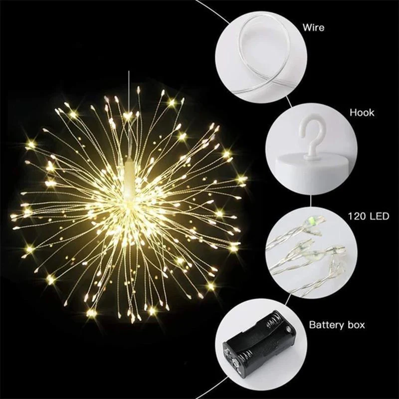LED Copper Wire Firework Lights