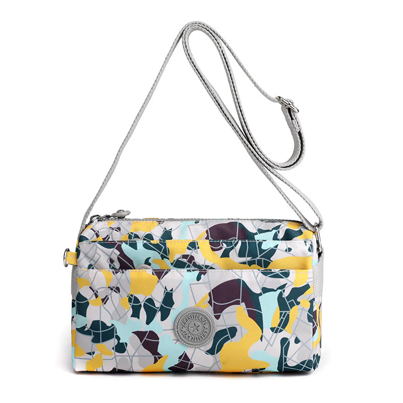 Fashion Solid Color Multilayer Shoulder Bag