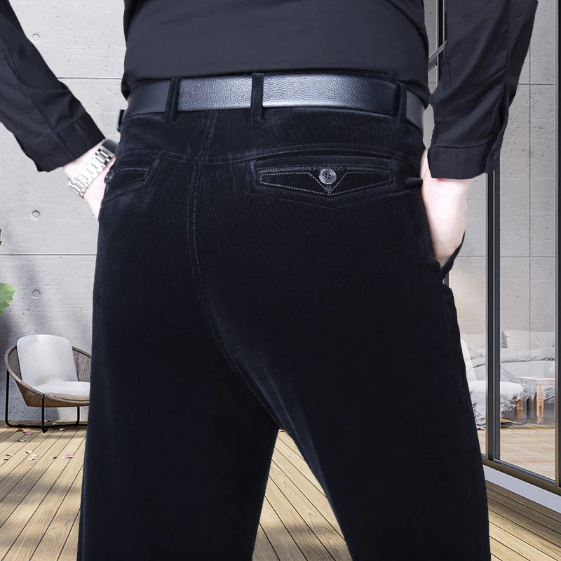 Men's Stretchy Corduroy Straight Long Pants