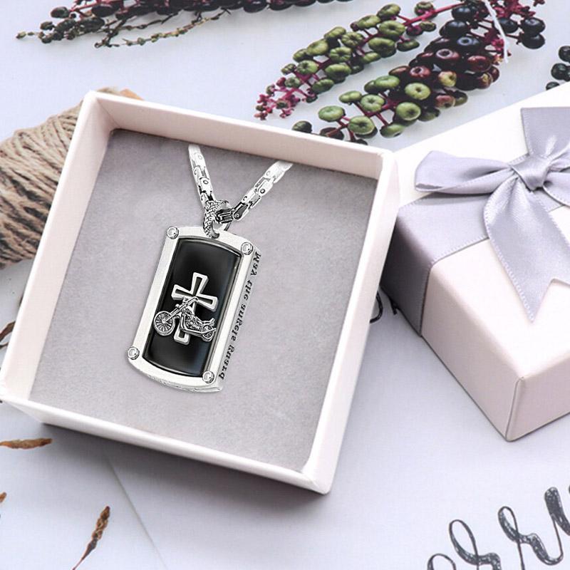 Motorcycle cross pendant necklace Motorcycle cross pendant necklace