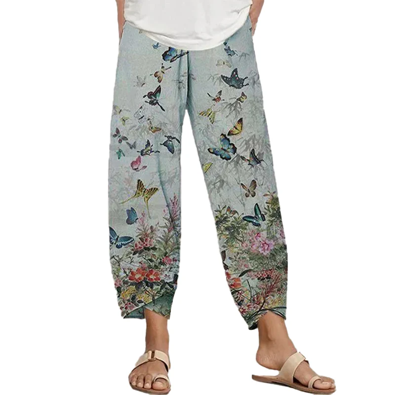 Women's Butterfly Print Trousers Women's Butterfly Print Trousers
