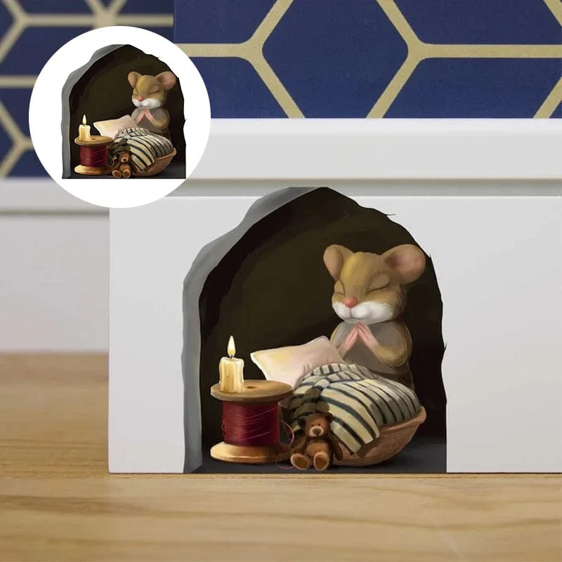3D Mouse Wall Decal Sticker 3D Mouse Wall Decal Sticker