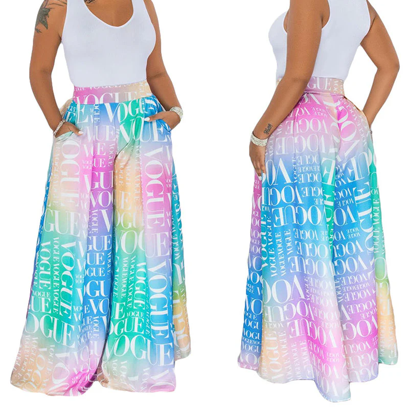 Casual Street Mid Waist Full Length Wide Leg Pants Casual Street Mid Waist Full Length Wide Leg Pants