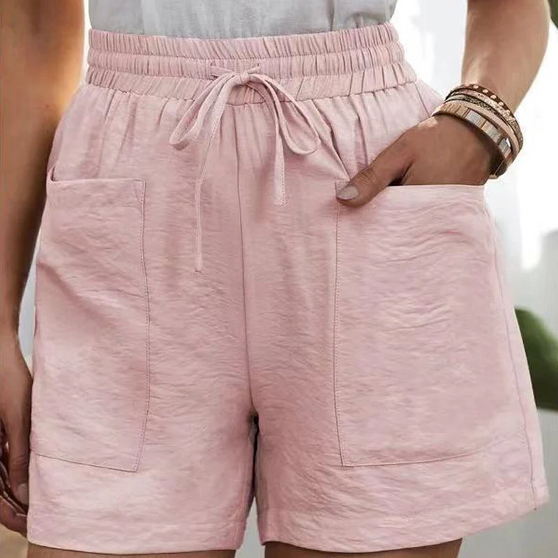 Women's Solid Color Two Pockets Short Trousers Women's Solid Color Two Pockets Short Trousers