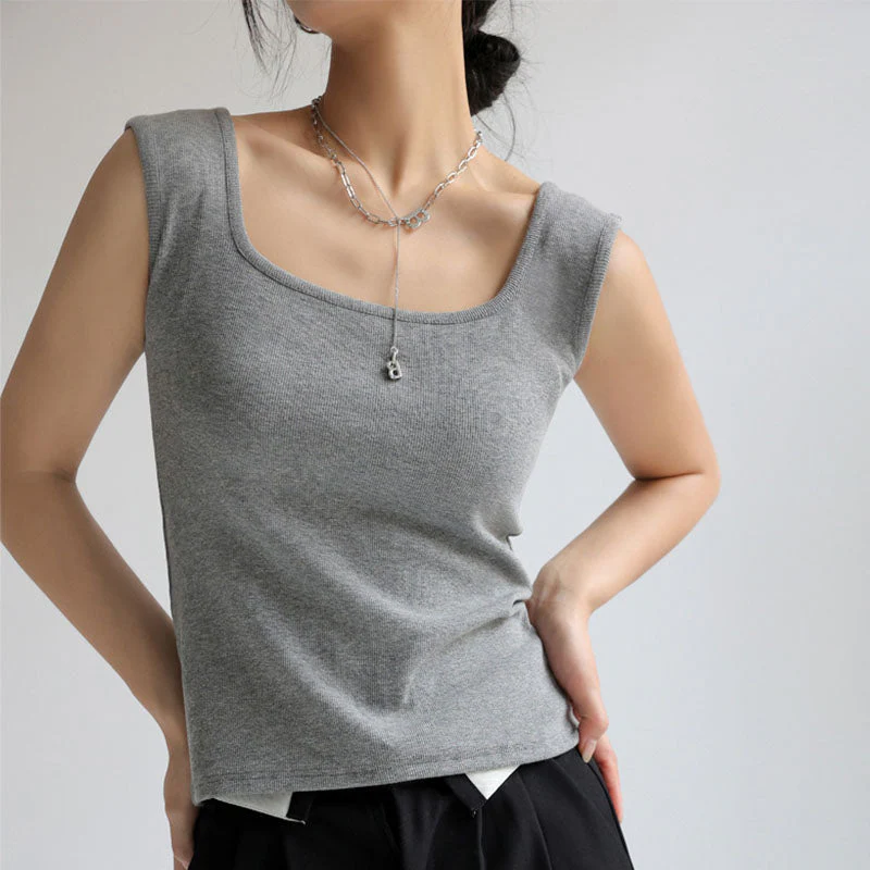 Square Collar Vest