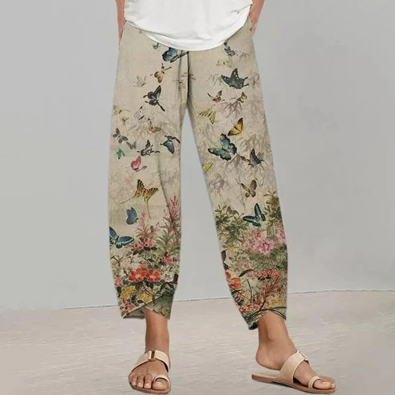 Women's Butterfly Print Trousers Women's Butterfly Print Trousers