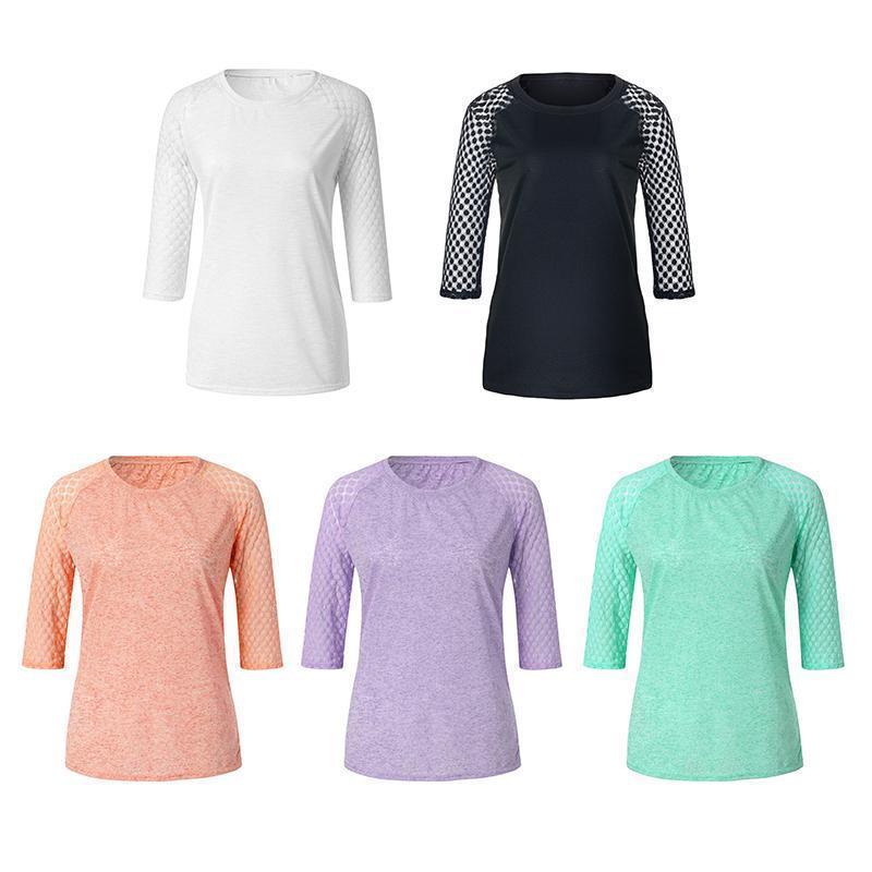 Lace Stitching Round Neck Cropped T-Shirt Lace Stitching Round Neck Cropped T-Shirt