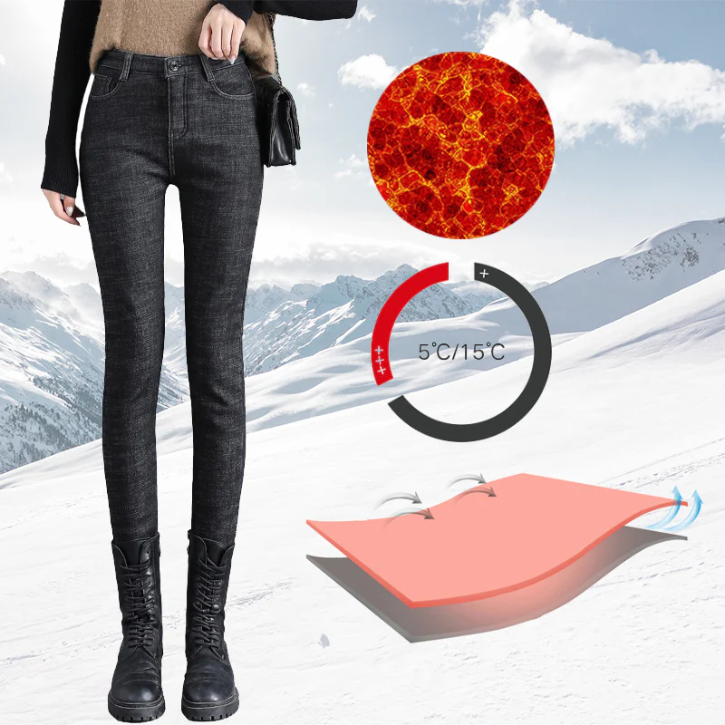 Womens Winter Fleece Lined Stretchy Jeggings