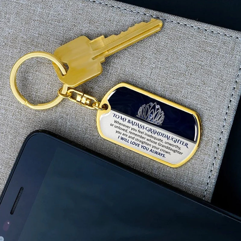 Keepsake for Granddaughter Keychain Keepsake for Granddaughter Keychain