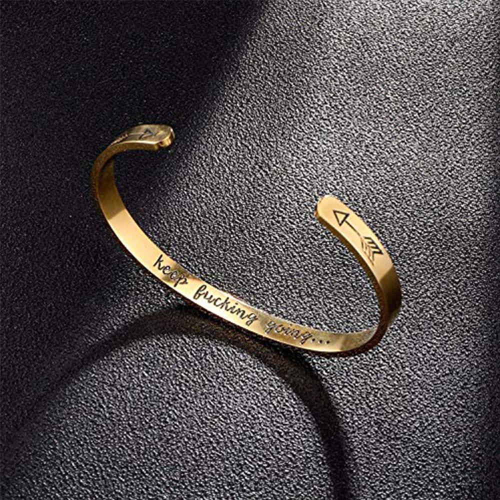 Inner Engraved Inspirational Cuff Bracel...