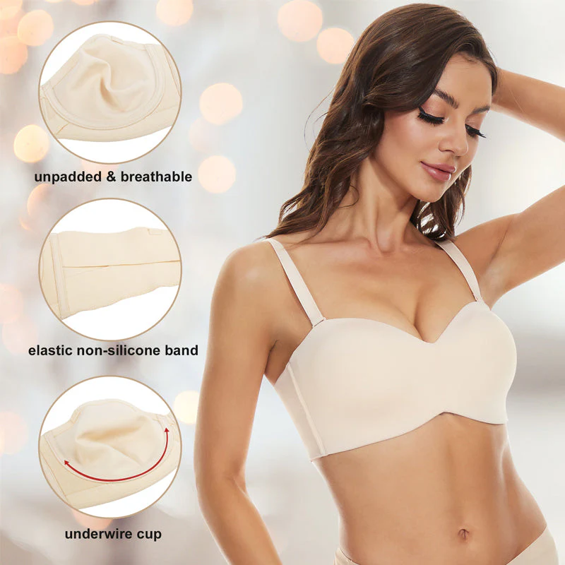 Full Support Non-Slip Convertible Bandeau Bra Full Support Non-Slip Convertible Bandeau Bra