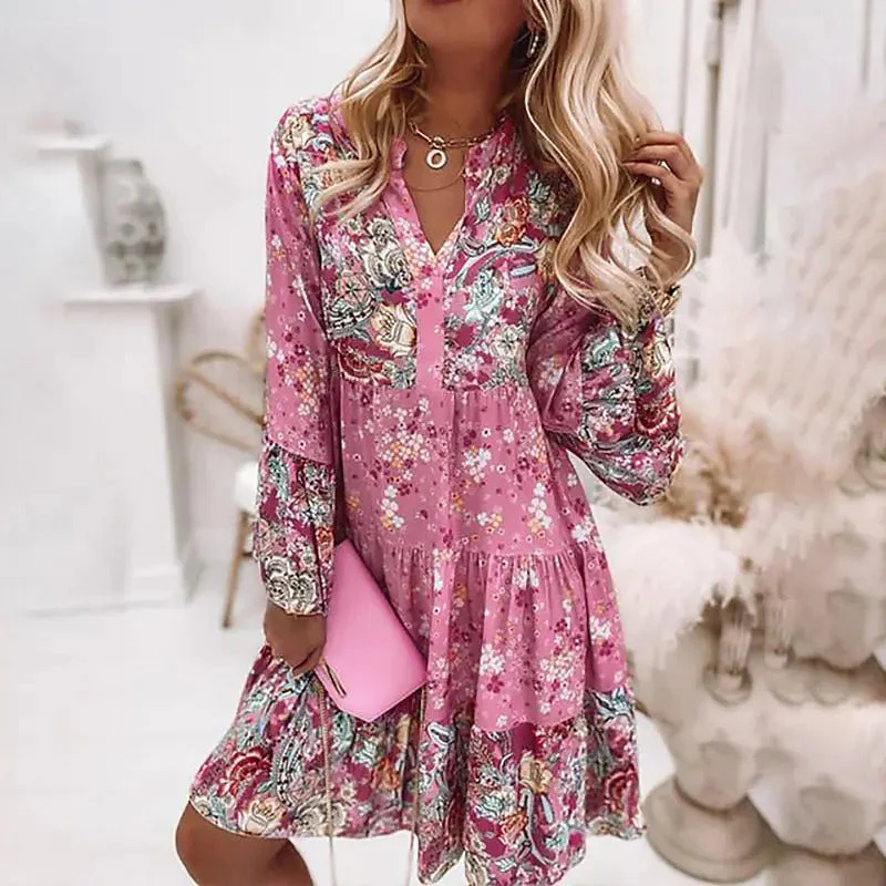 Long-Sleeved Floral Dress Long-Sleeved Floral Dress