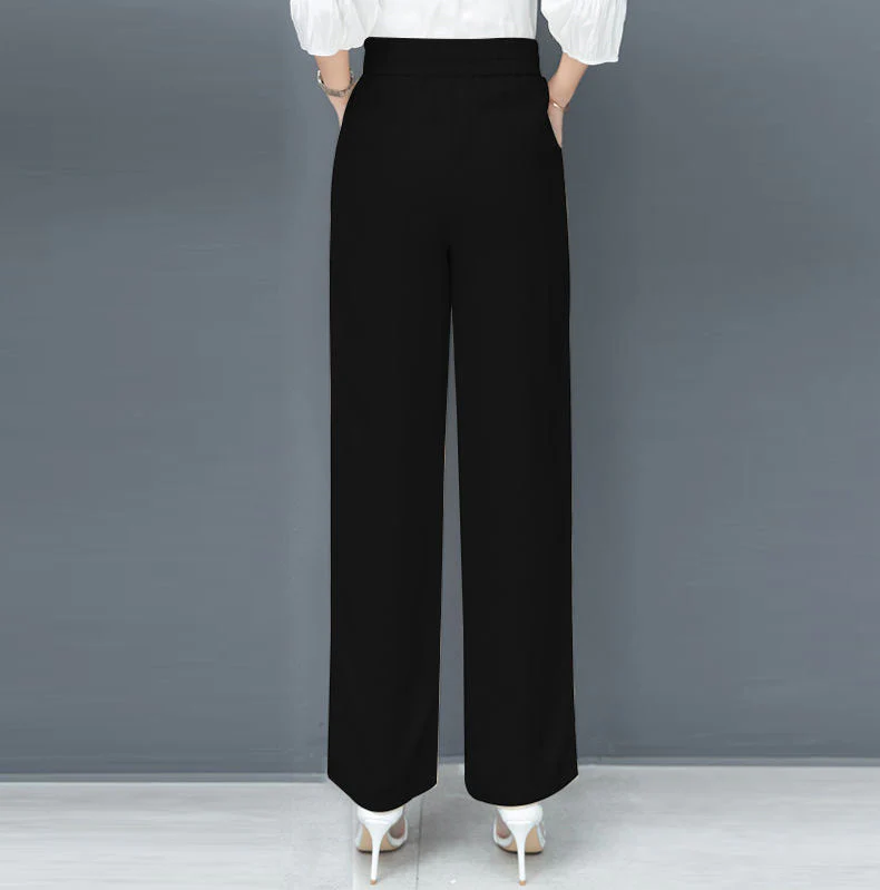 High Waist Loose Ice Silk Pants