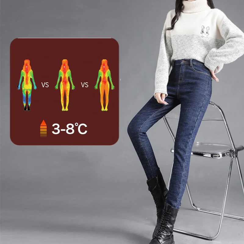 Womens Winter Fleece Lined Stretchy Jeggings