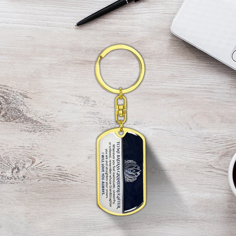 Keepsake for Granddaughter Keychain Keepsake for Granddaughter Keychain