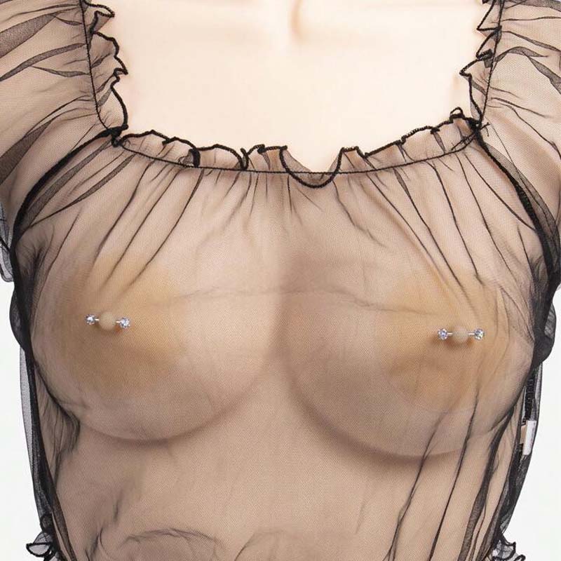 Seamless Breast Patch With Nipple Studs Seamless Breast Patch With Nipple Studs