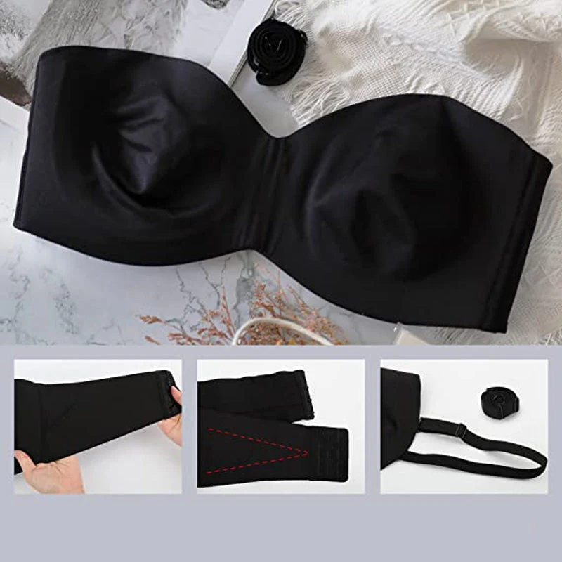 Full Support Non-Slip Convertible Bandeau Bra Full Support Non-Slip Convertible Bandeau Bra