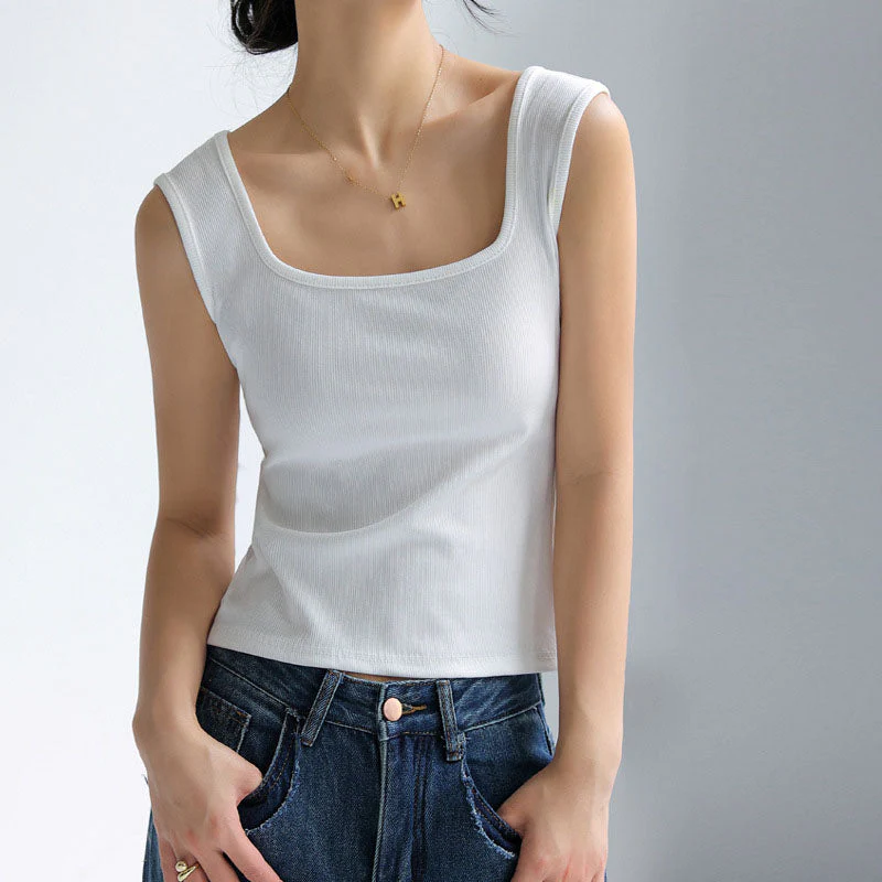 Square Collar Vest