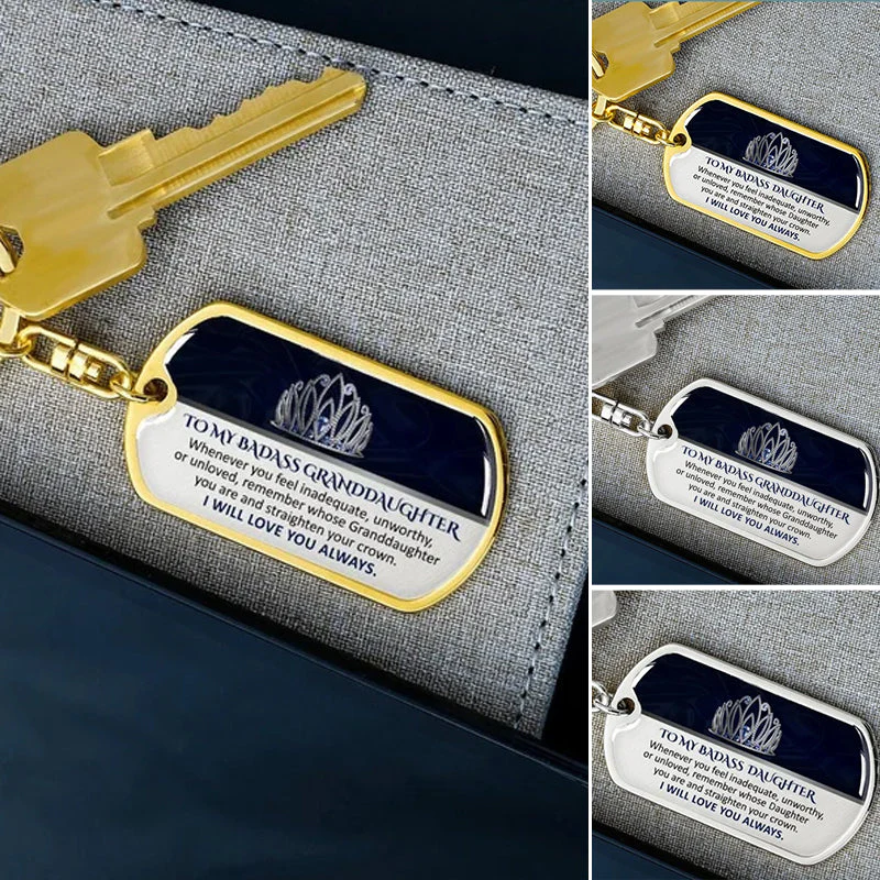 Keepsake for Granddaughter Keychain Keepsake for Granddaughter Keychain