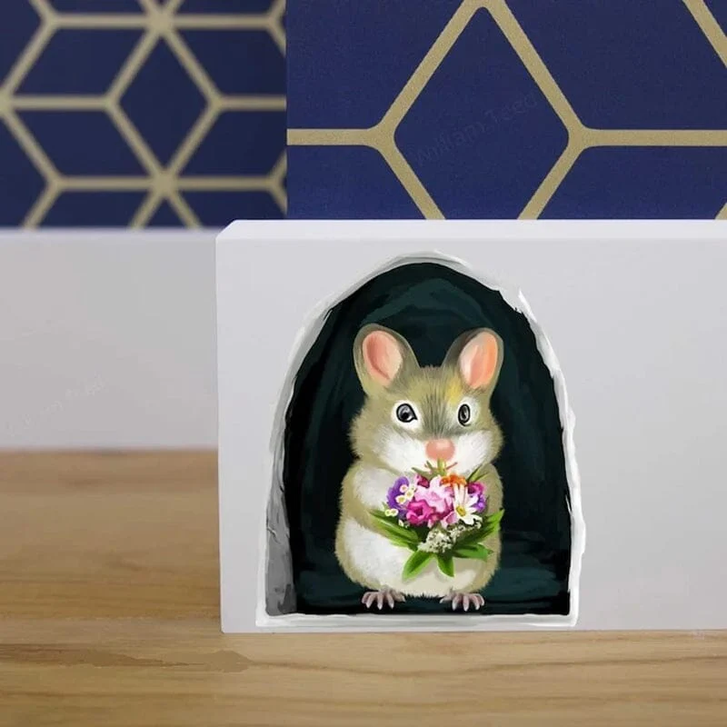 3D Mouse Wall Decal Sticker 3D Mouse Wall Decal Sticker