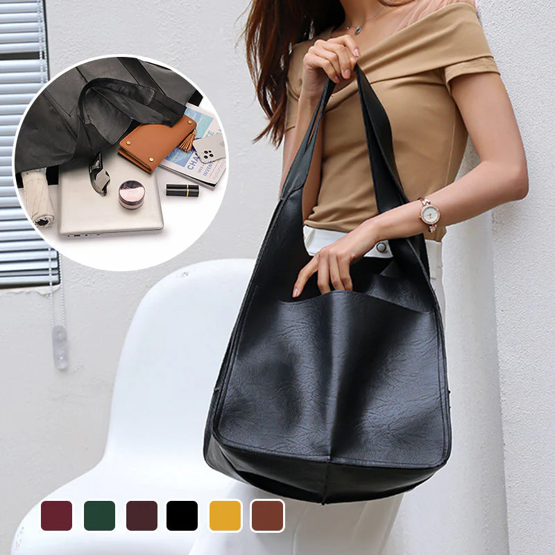 Women Oversize Weekender Leather Handbag...