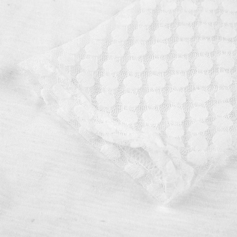 Lace Stitching Round Neck Cropped T-Shirt Lace Stitching Round Neck Cropped T-Shirt