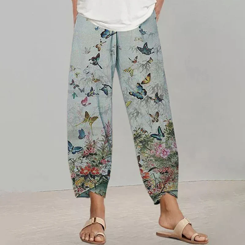 Women's Butterfly Print Trousers Women's Butterfly Print Trousers