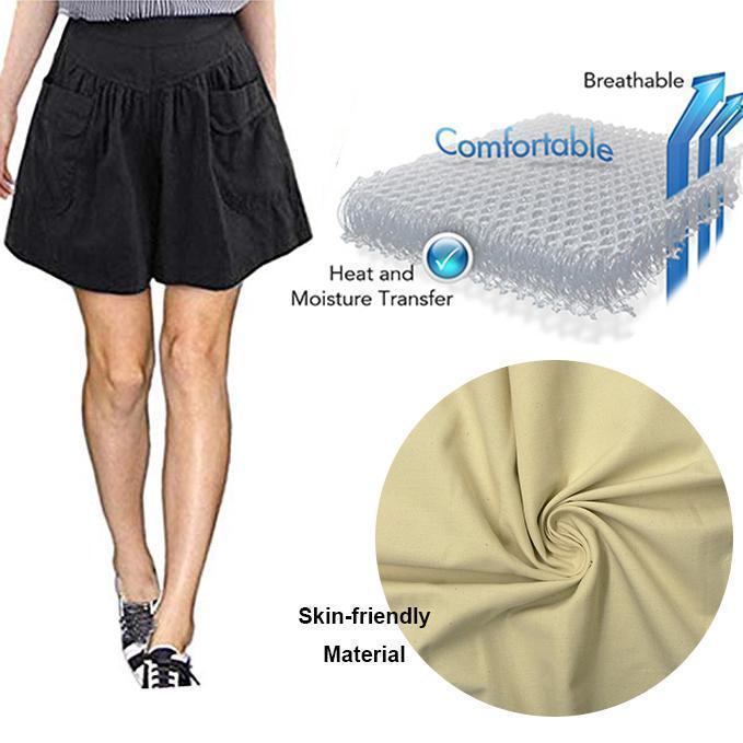 Loose Soft Cotton Wide Leg Pocket Shorts Loose Soft Cotton Wide Leg Pocket Shorts